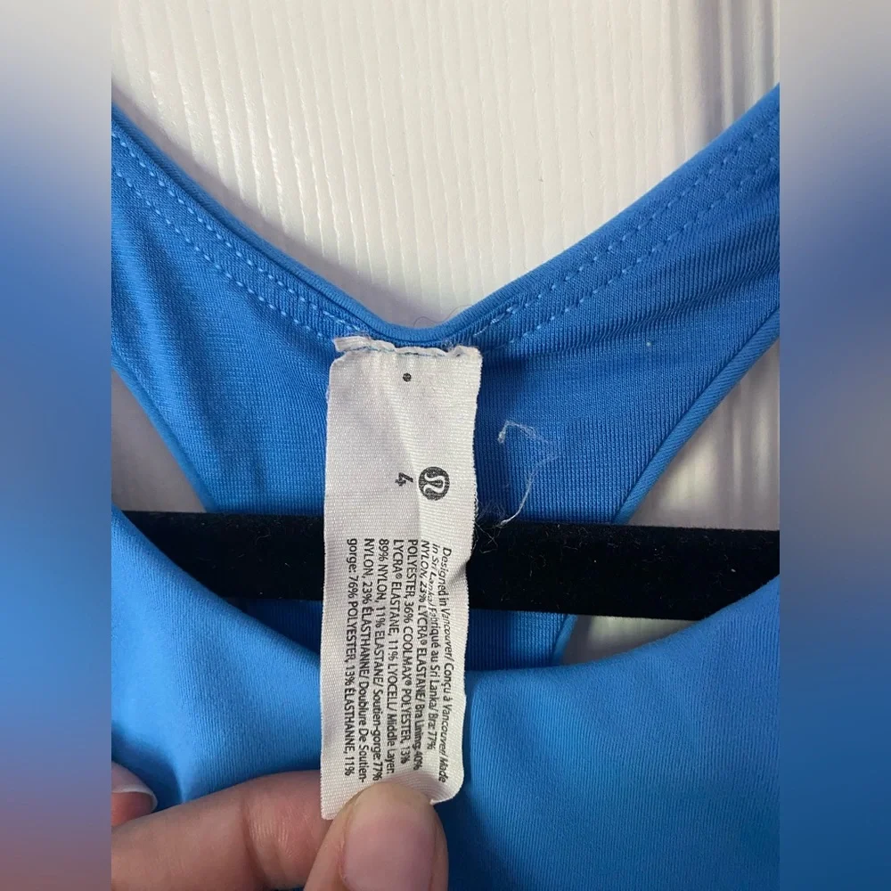 Lululemon High Neck Racerback Longline Bra size 4 - Picture 2 of 2